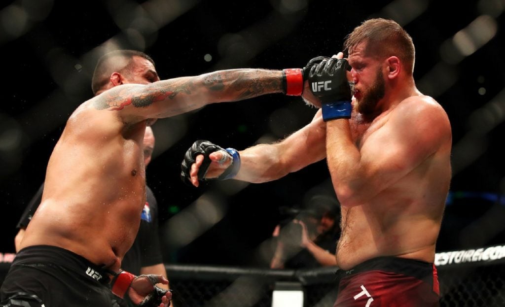 Fabricio Werdum strikes Marcin Tybura