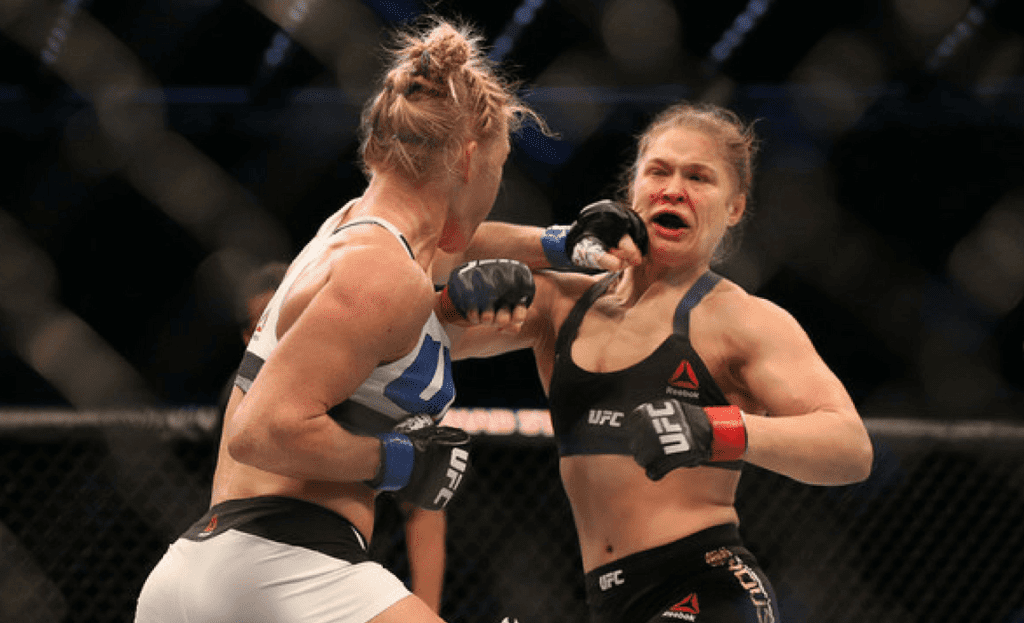Ronda Rousey and Holly Holm's unforgettable UFC women's bantamweight fight at UFC 193 (Getty Images)