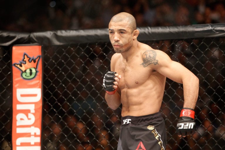 Jose Aldo of Brazil competes in the UFC