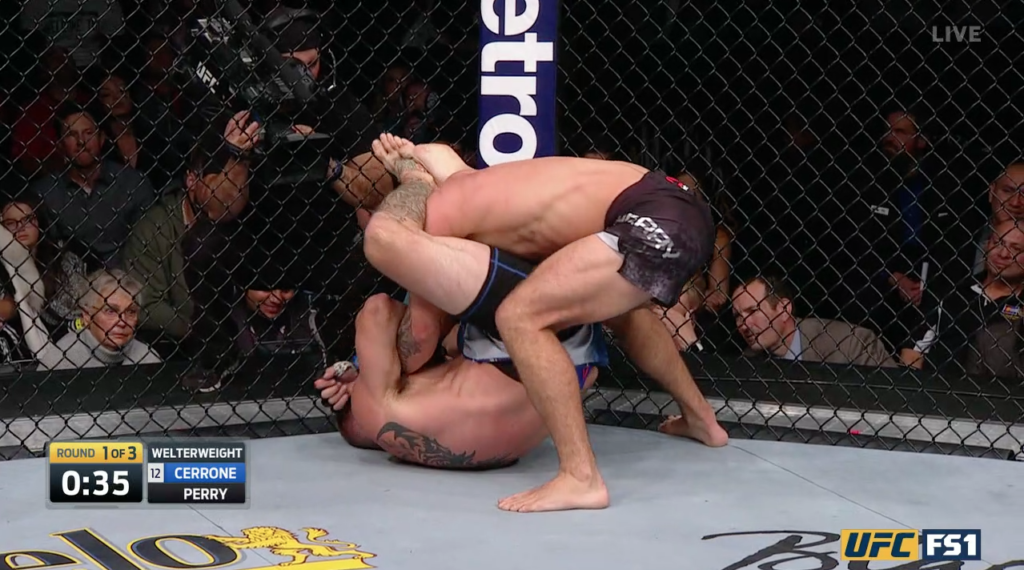 Cerrone utilizes an effective high guard