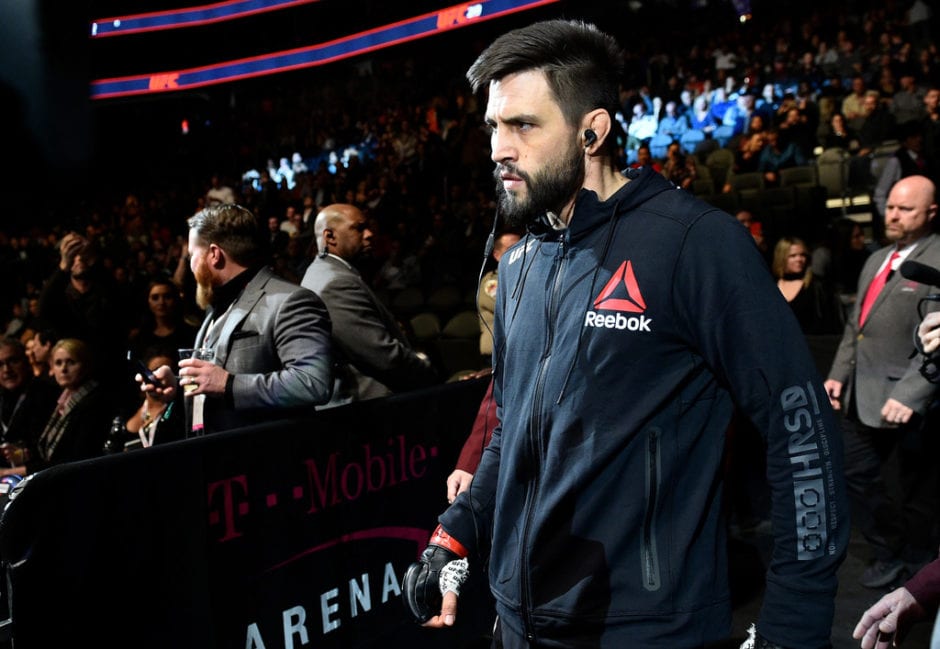 Carlos Condit prepares to fight Neil Magny in their welterweight bout during the UFC 219 event