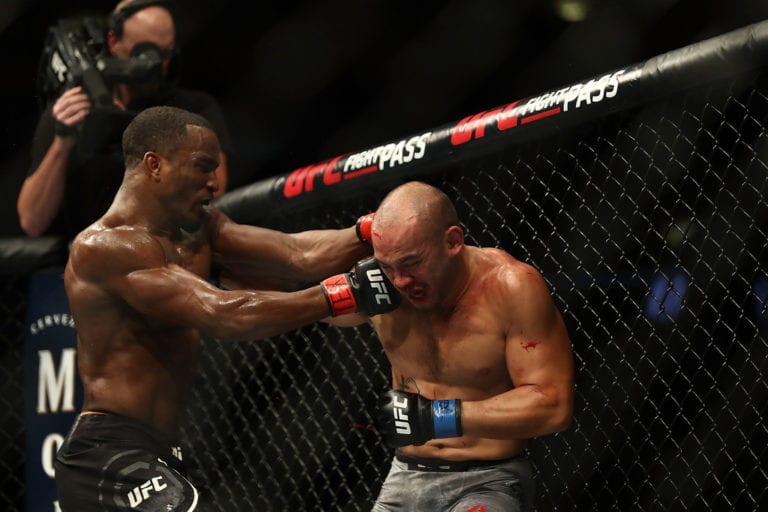 Geoff Neal and Frank Camacho in their Welterweight bout during UFC 228