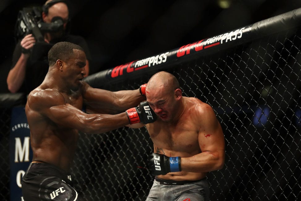 Geoff Neal and Frank Camacho in their Welterweight bout during UFC 228