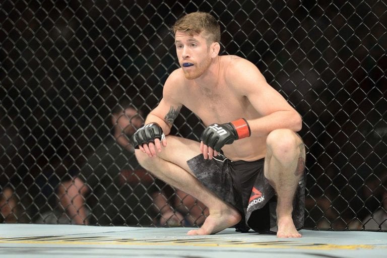 Cory Sandhagen awaits the start of his UFC fight