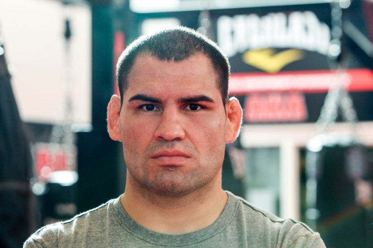 UFC fighter Cain Velasquez poses for a portrait during his media day workout at American Kickboxing Academy to promote his October 19, title fight with Junior dos Santos on October 10, 2013