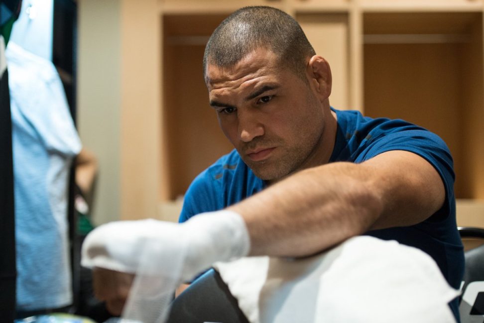 Francis Ngannou prepares before his UFC 200 heavyweight bout with Travis Browne