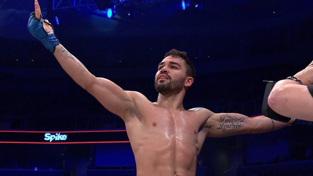 Patricky "Pitbull" Freire inside the Bellator cage