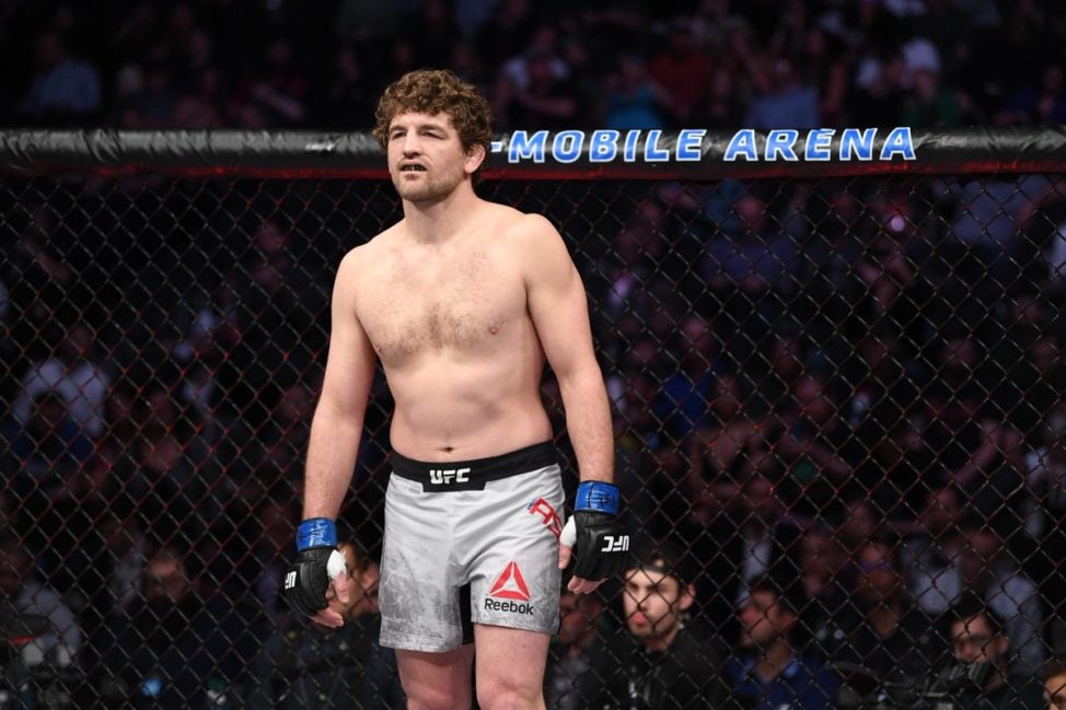 Ben Askren inside the UFC Octagon for the first time at UFC 235