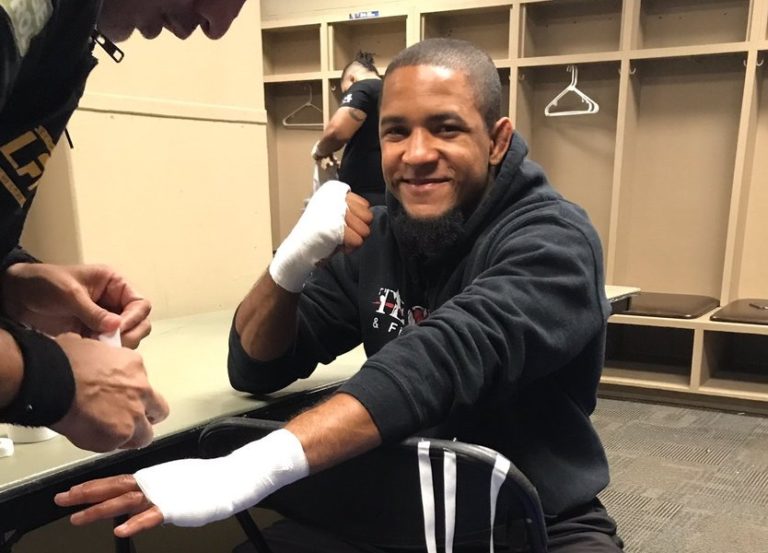 Tony Gravely has his hands wrapped before Legacy Fighting Alliance appearance