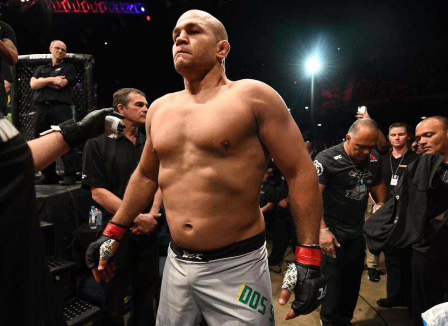 Junior dos Santos makes his walk to the cage at UFC Adelaide against Tai Tuivasa