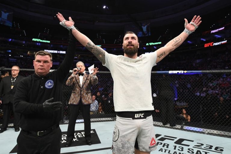 Paul Craig celebrates after his submission win in the UFC