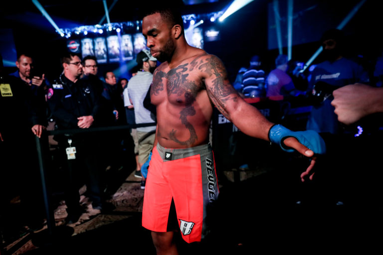 Gerald Harris before entering the Bellator cage