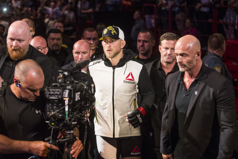 Alexander Gustafsson makes his way to the Octagon