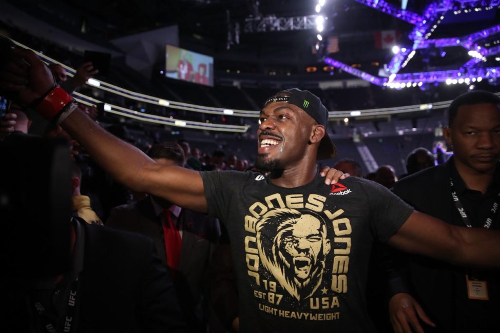 Jon Jones after defending his title at UFC 235