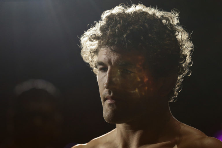 Ben Askren of United States prepares to enter the cage for his fight against Agilan Thani