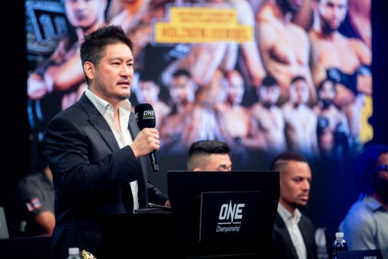 Chatri Sityodtong speaking at a ONE Championship press conference