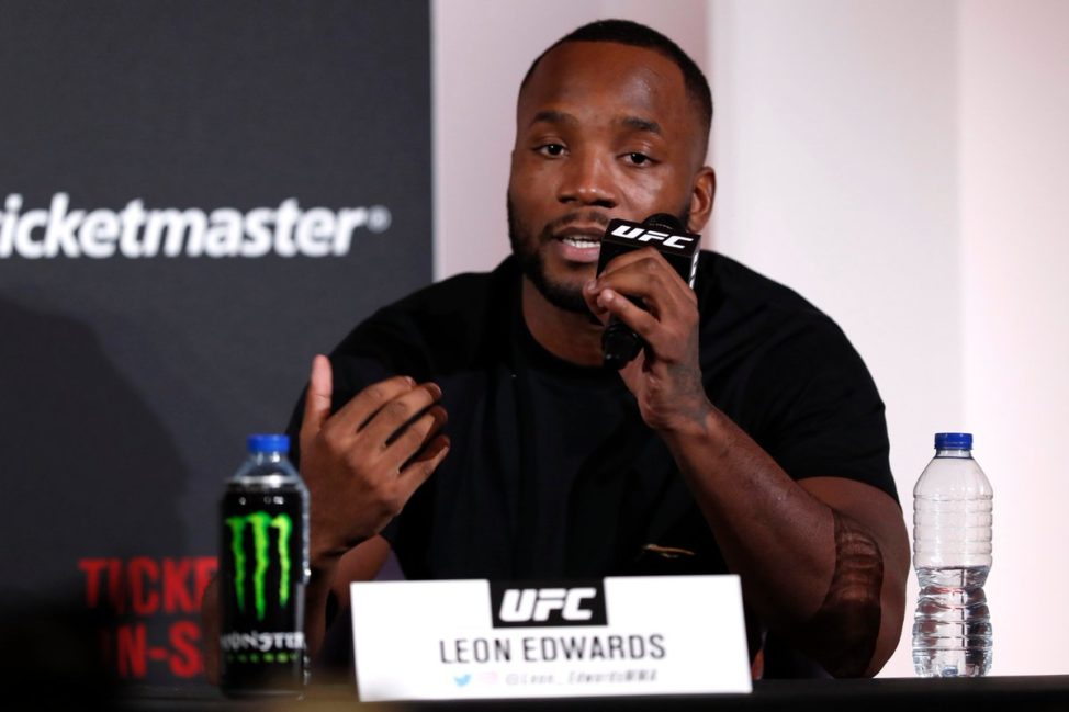 Leon Edwards speaking a UFC media day