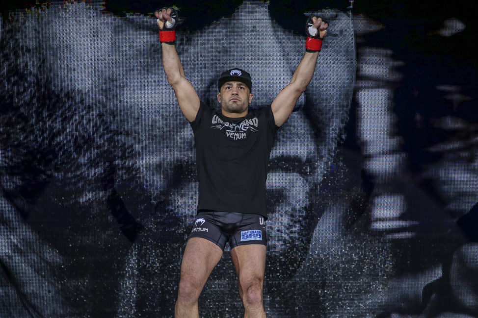 Eddie Alvarez makes his walk to the ONE Championship cage in Japan