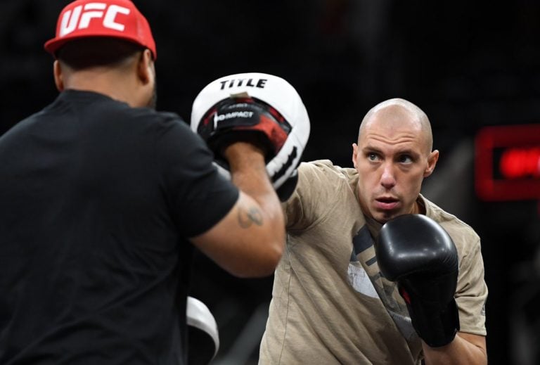 James Vick practices during the UFC on ESPN 4 open workouts