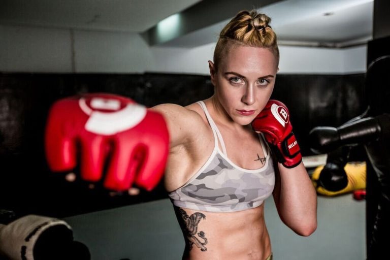 Olga Rubin backstage before Bellator event