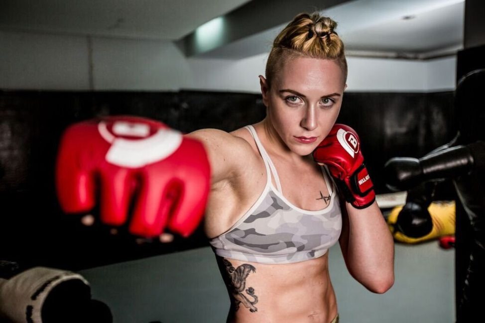Olga Rubin backstage before Bellator event