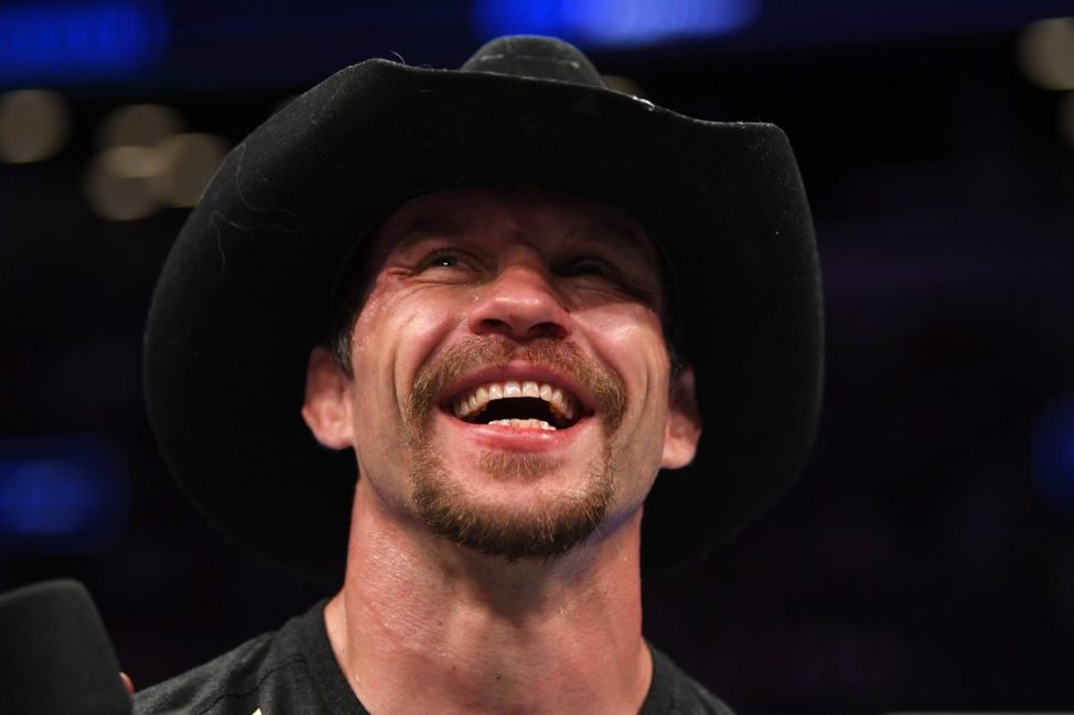 Donald Cerrone smiles after winning at UFC Brooklyn