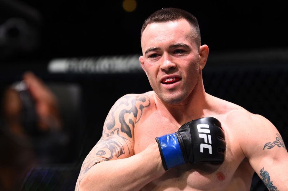 Colby Covington after winning a UFC fight