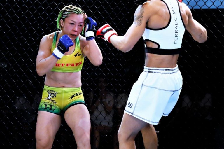 Emi Fujino competing in Pancrase