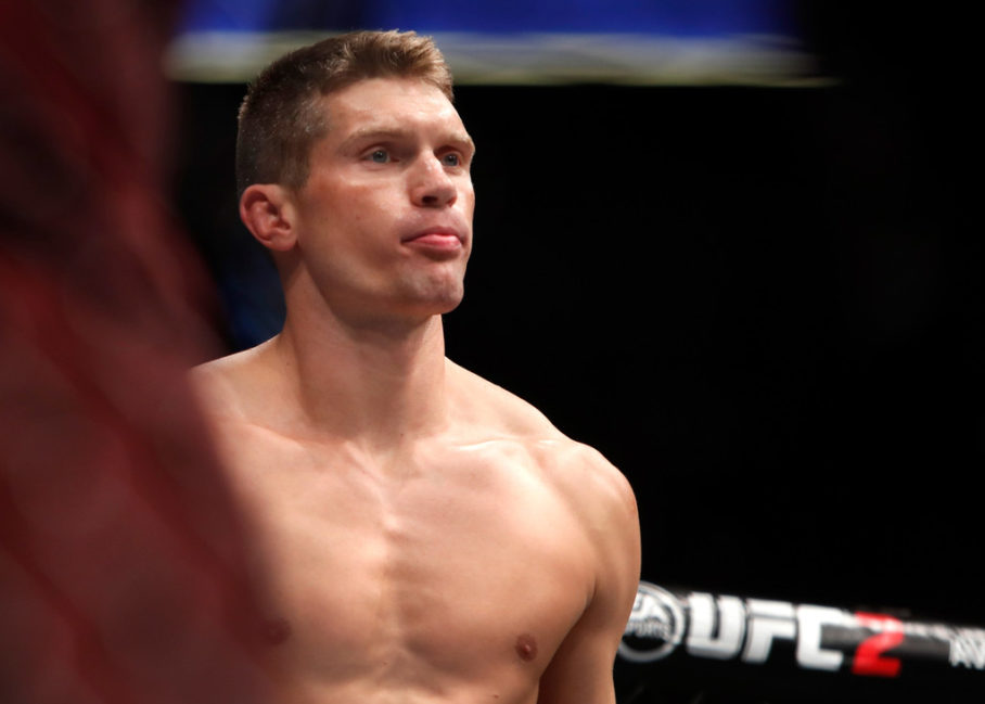 Stephen Thompson waits for the start of his fight against UFC welterweight champion Tyron Woodley