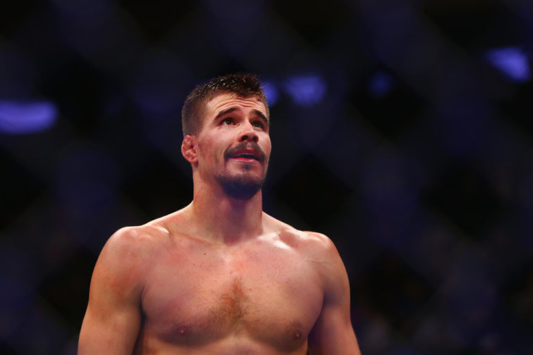 Mickey Gall looks on after his welterweight bout against Randy Brown of Jamaica during the UFC 217 event