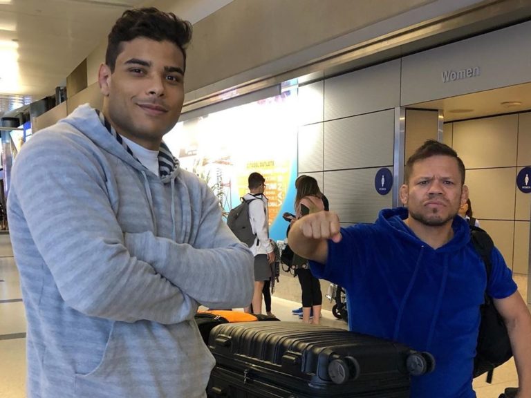 Paulo Costa and coach Eric Albarracin
