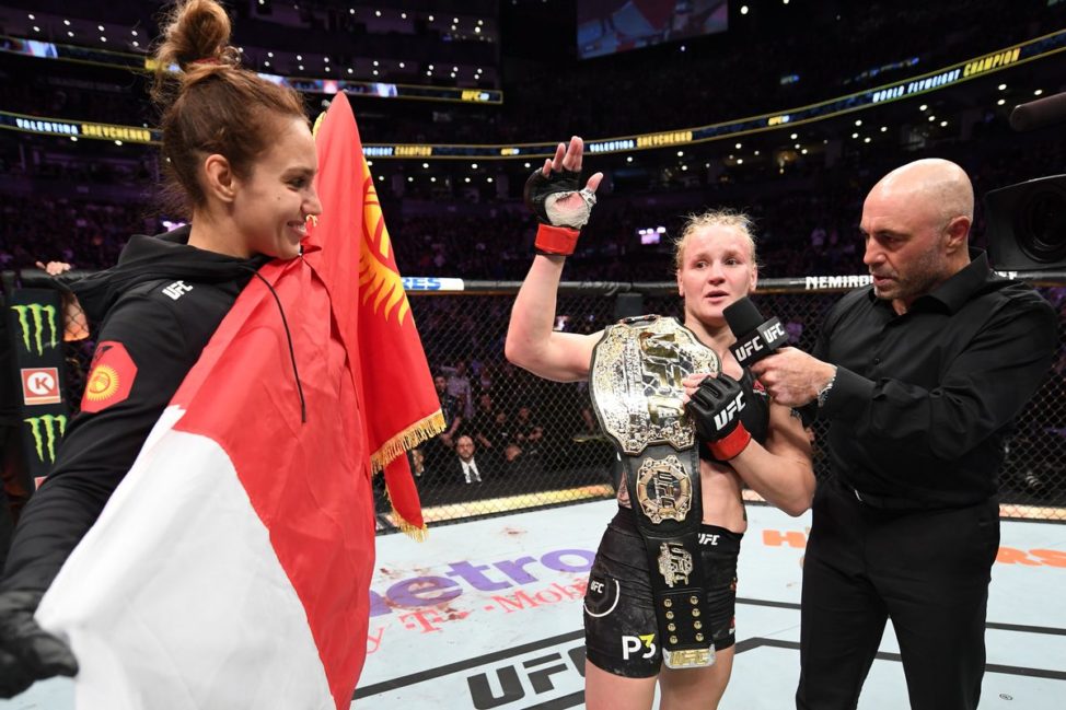 Valentina Shevchenko speaks after defeating Jessica Eye at UFC 238