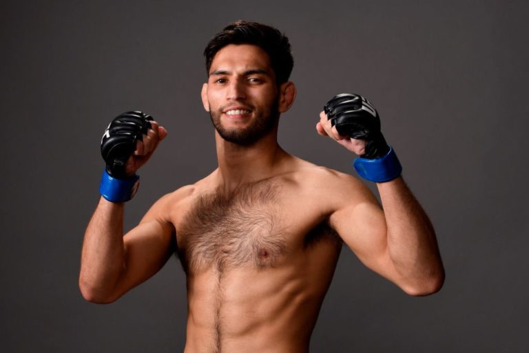 Matt Schnell poses before UFC Fight
