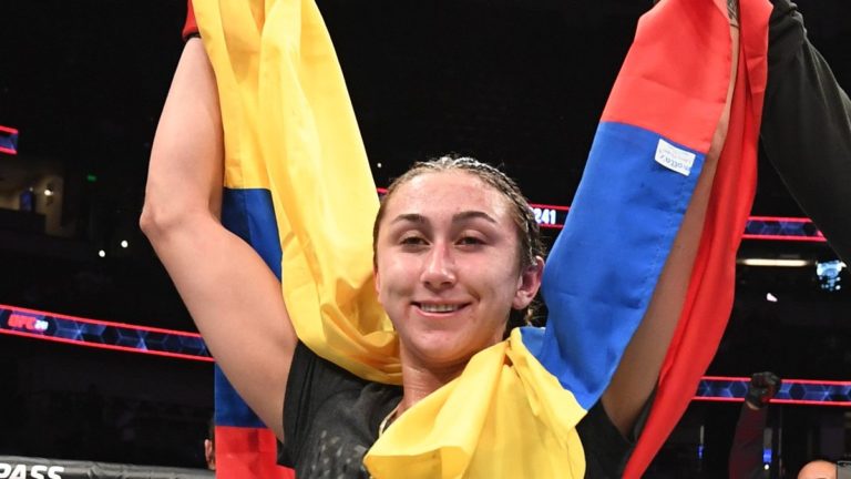 Sabina Mazo following her win at UFC 241