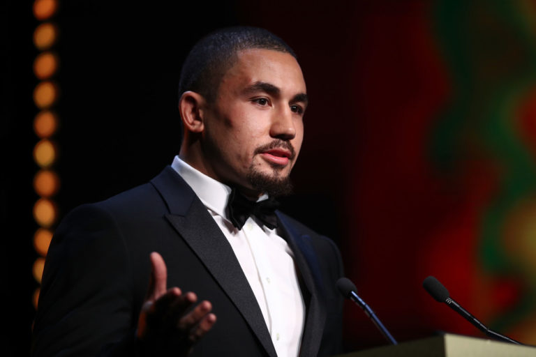 Robert Whittaker accepts the Sportsman of The Year award during the GQ Australia Men of The Year Awards Ceremony