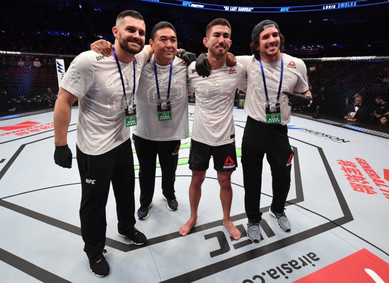 Louis Smolka folllowing his victory at UFC Beijing