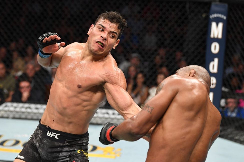 Paulo Costa targets the body of Yoel Romero with an uppercut (Zuffa LLC)