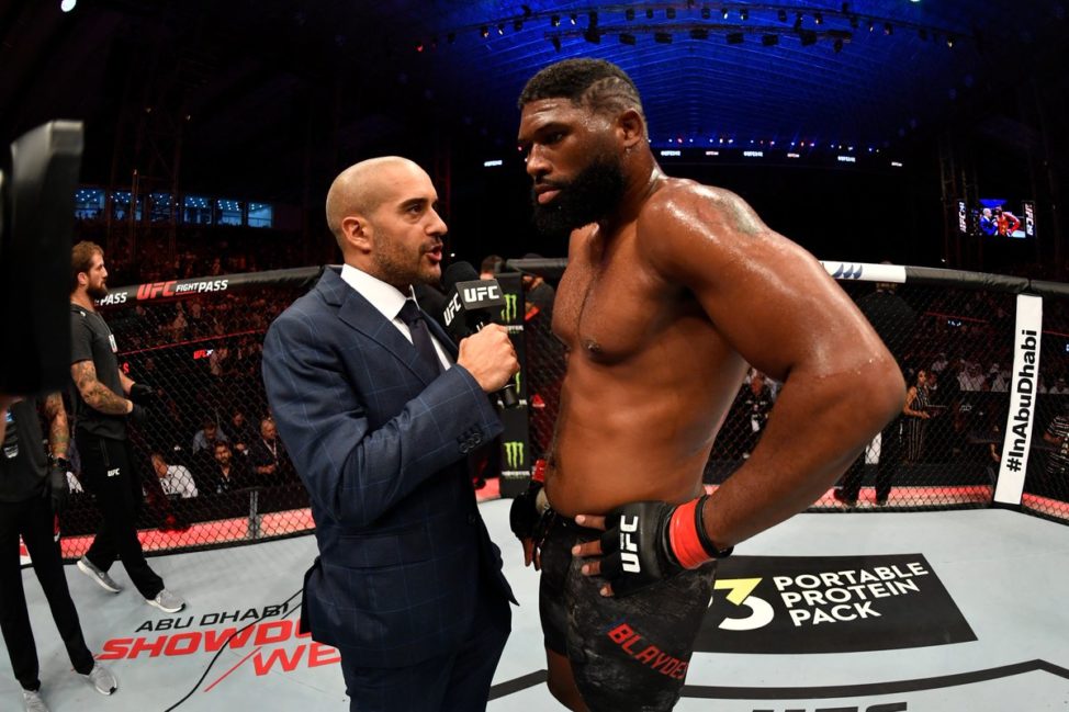 Curtis Blaydes speaks to Jon Anik following UFC 242 win
