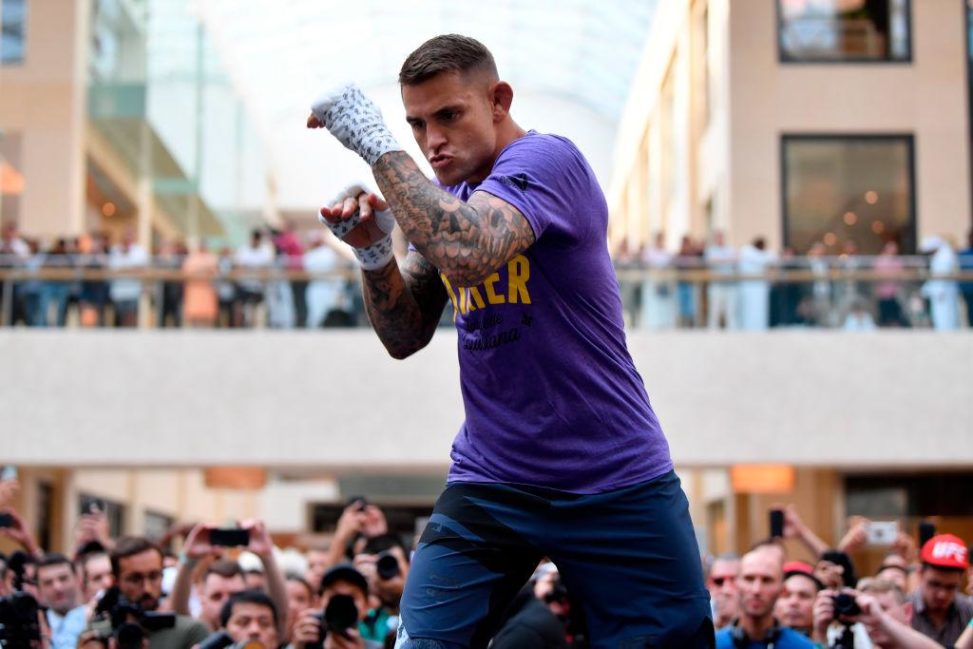 Dustin Poirier completes an open workout before UFC 242
