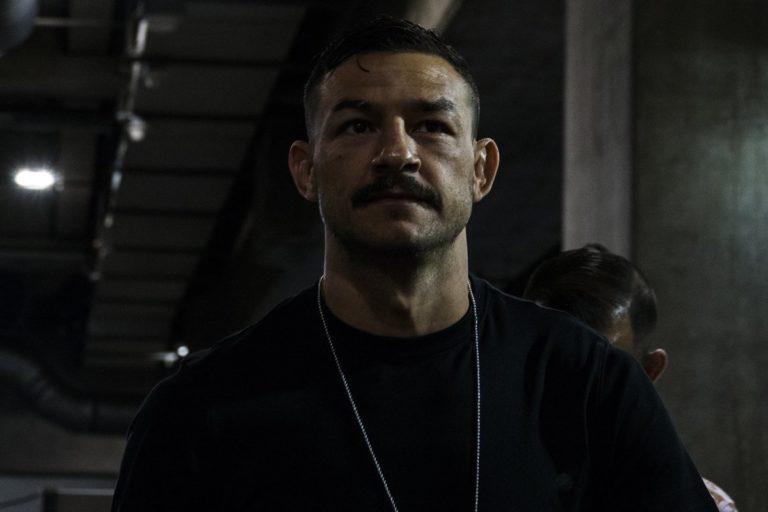 Cub Swanson makes his walk to the UFC arena