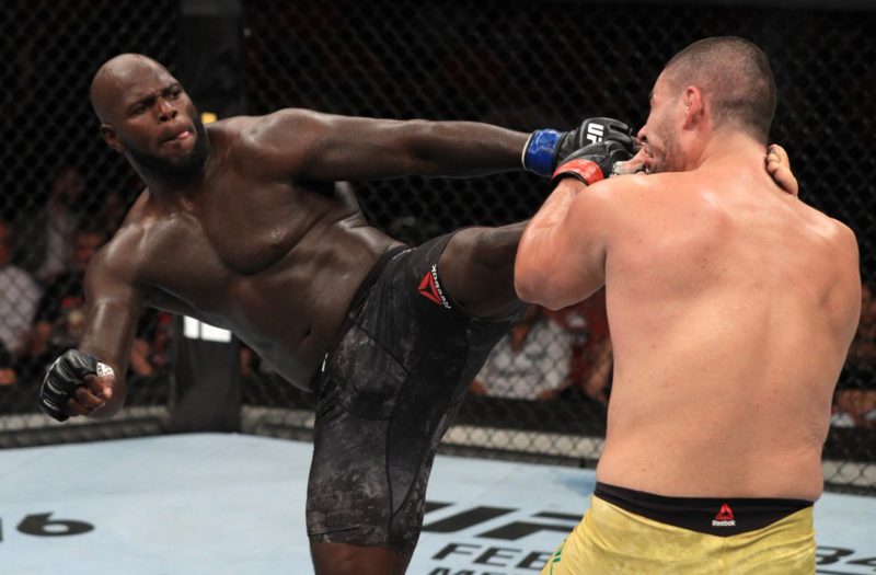 Jairzinho Roznestruik attempts a kick during his UFC bout