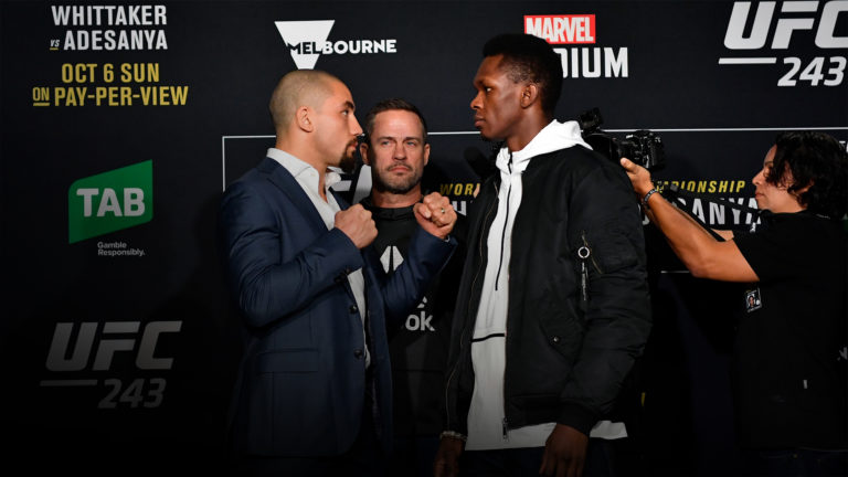 Whittaker and Adesanya staredown