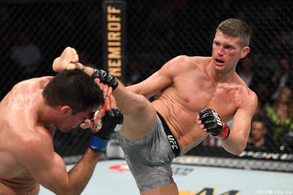 Stephen Thompson kicks Vicente Luque at UFC 244