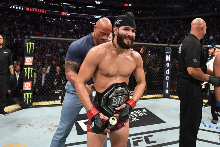 Jorge Masvidal gets the BMF title from The Rock