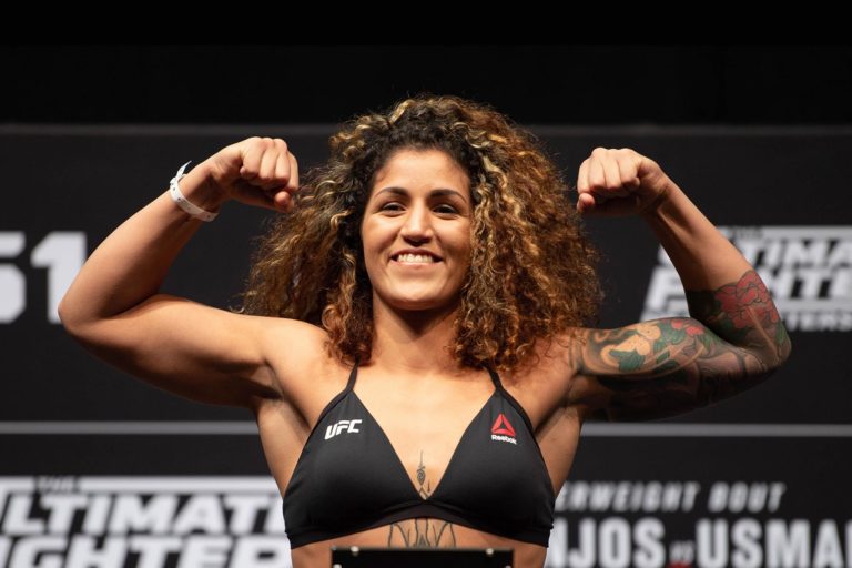 Pannie Kianzad weighs in for her UFC bout