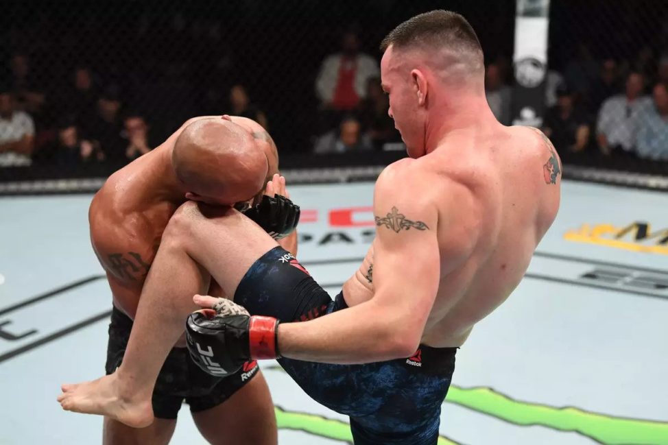 Leon Edwards vs. Colby Covington staff predictions & odds | UFC 296 4 Colby Covington lands a knee against Robbie Lawler (Zuffa LLC)