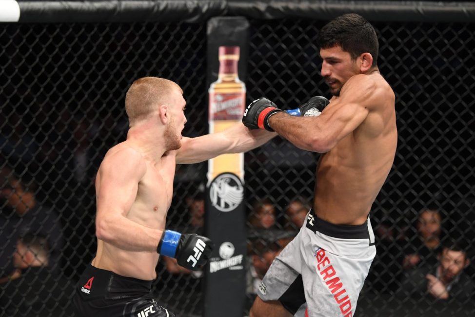 Casey Kenney targets Manny Bermudez with a left hand