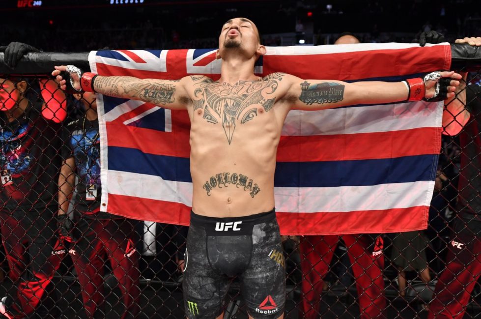 Max Holloway before the fight begins
