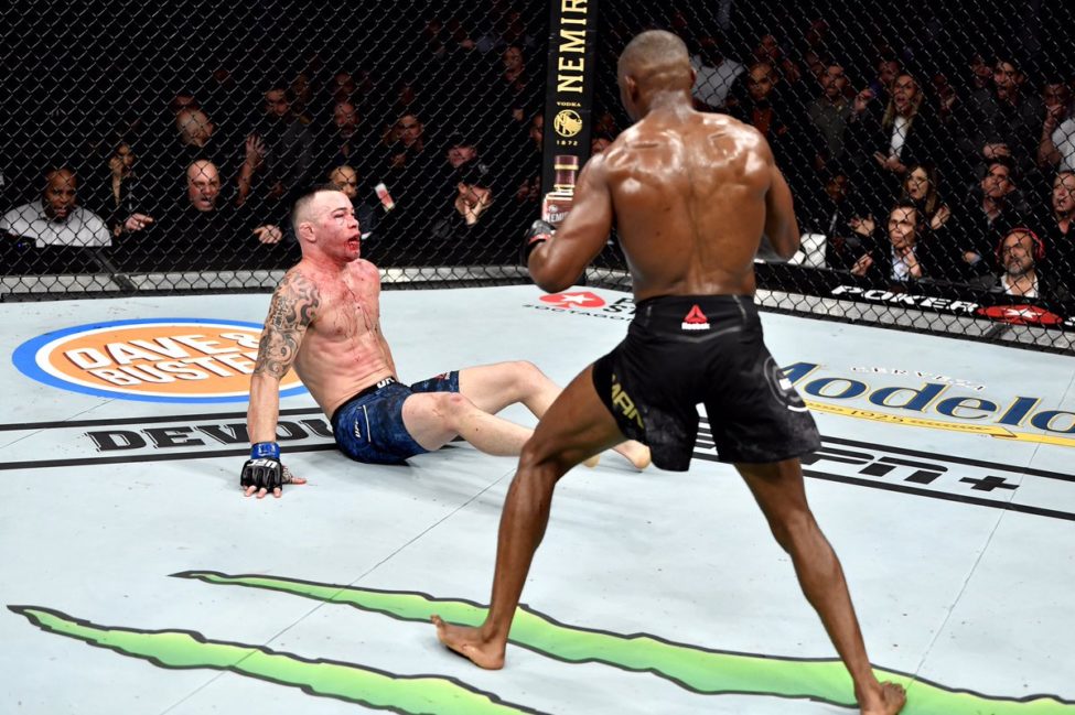 Kamaru Usman drops Colby Covington at UFC 245