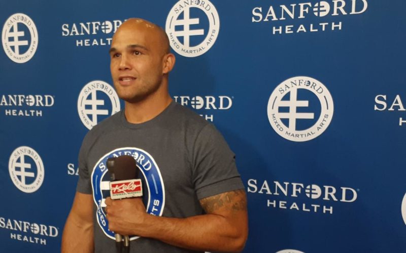 Robbie Lawler speaks to the media at Sanford MMA's press day